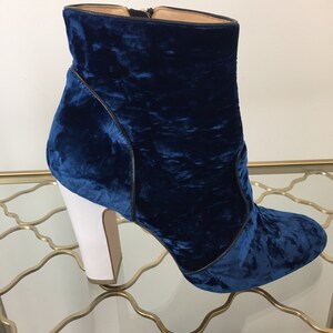crushed velvet booties