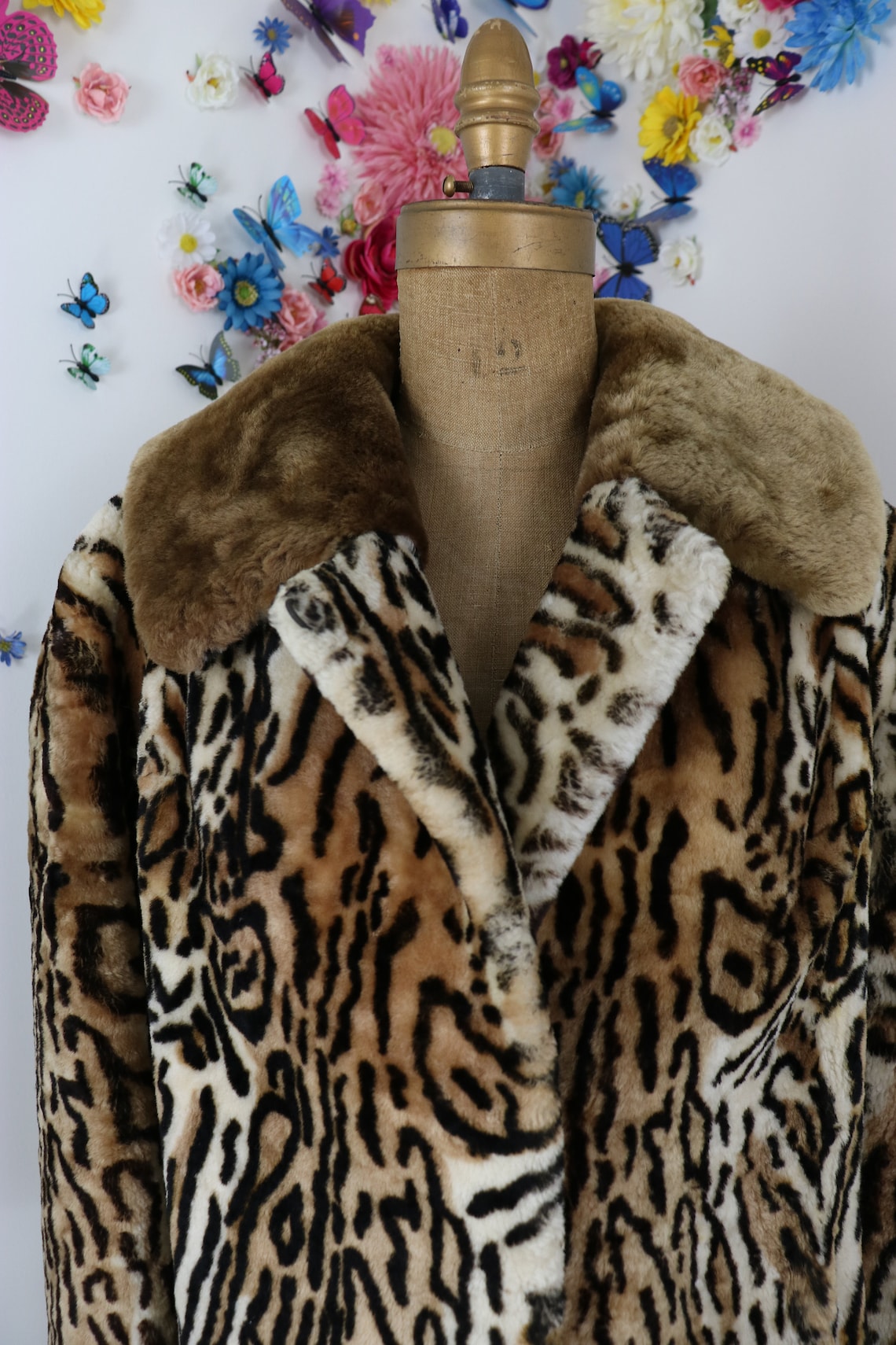 Rare Faux Fur Tiger Animal Print Winter Coat 1960s Warm - Etsy