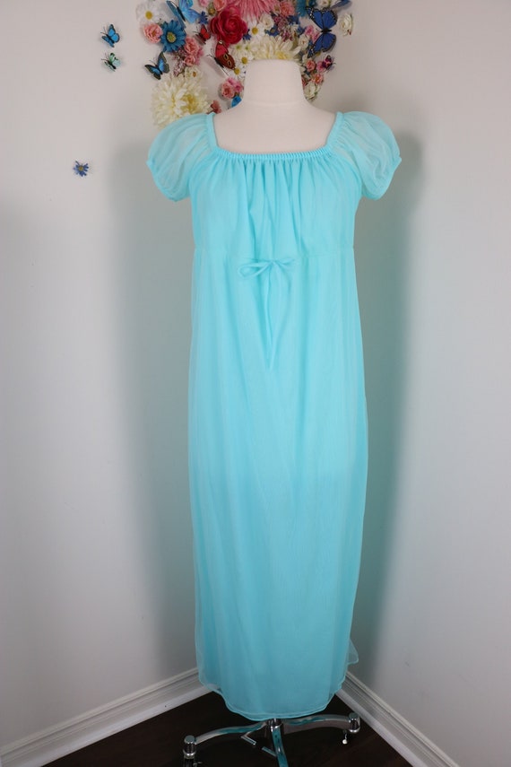 Vintage 1960s HAMILTON Empire Waist Nightgown Lin… - image 1