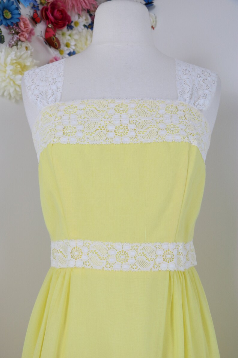 Boho Maxi Dress XS 32 Bust 1970s Vintage Yellow - Etsy