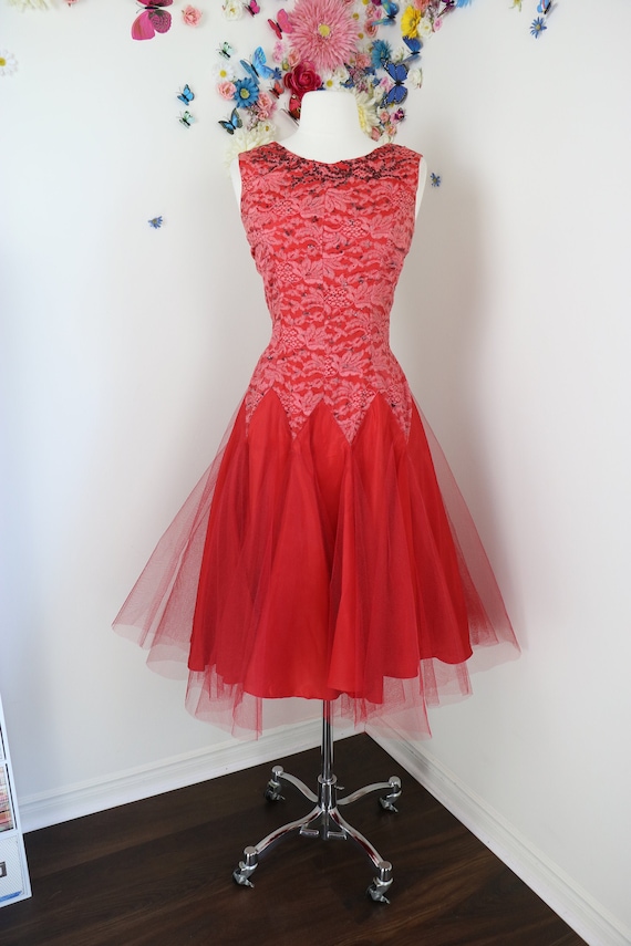 1950s Evening Party Cocktail Dress - Prom Ballroo… - image 1