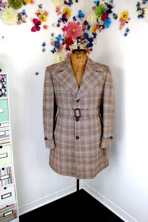 Men's Vintage 70s Plaid Wool Trench Overcoat TIP TOP Tailors 1970s Men's  Lined Fall Coat Mod Groovy Hipster Coat Jacket L/XL -  Canada