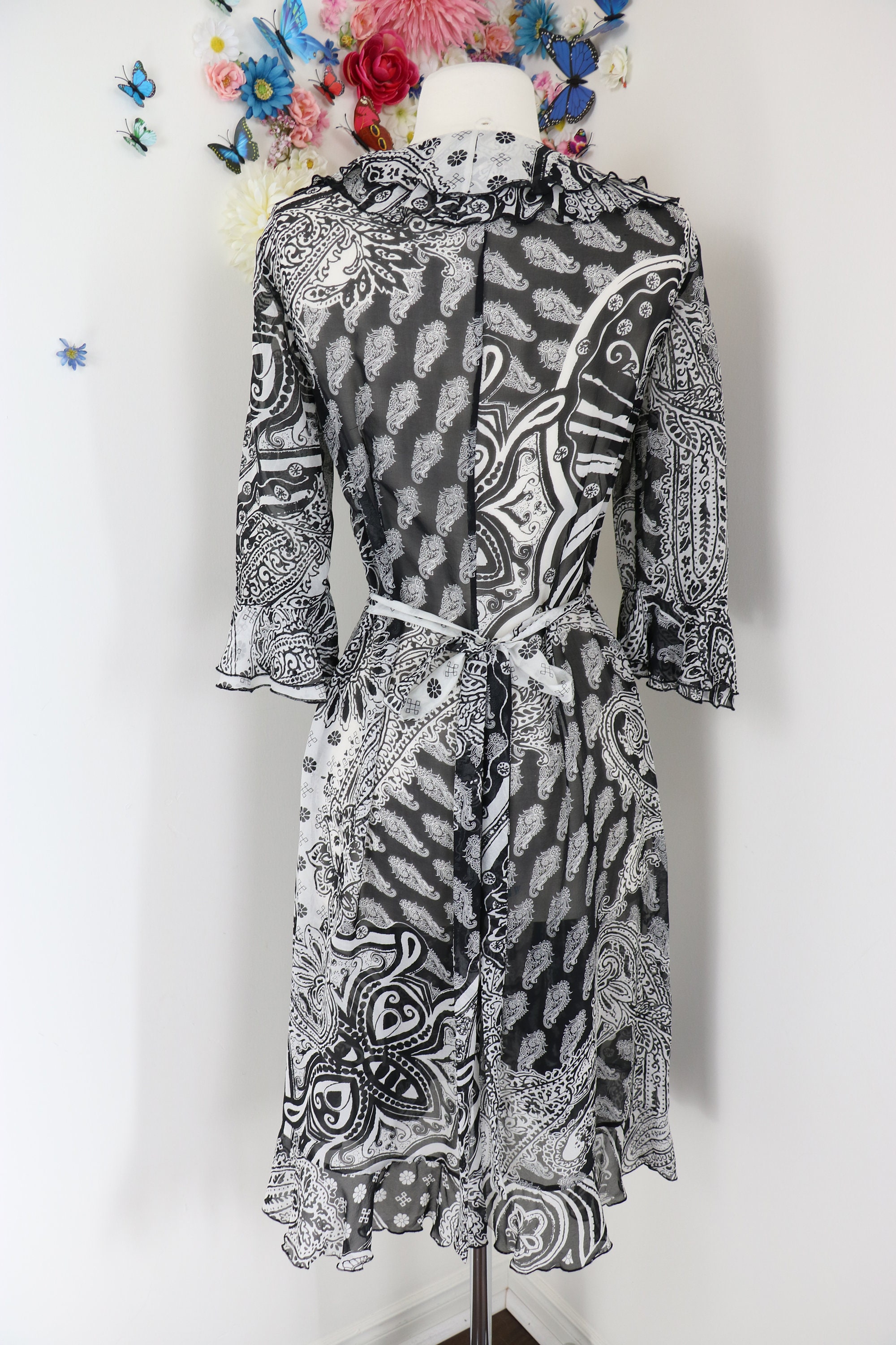 Vintage 1990s Dress by Designer Alberto Makali Silk Boho | Etsy