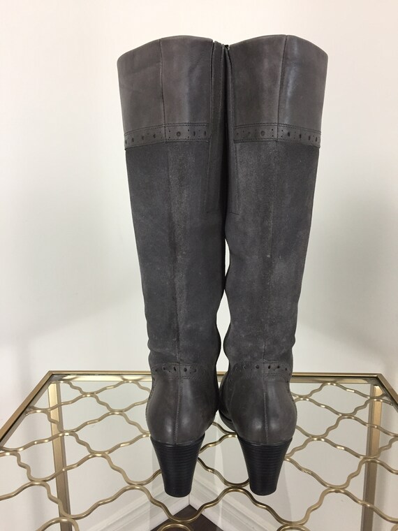 Vintage CLARKS grau Stiefel Größe 6,5 US echtes Wildleder Leder 2,5 Vintage CLARKS grau Stiefel Größe 6,5 US echtes Wildleder Leder 2,5