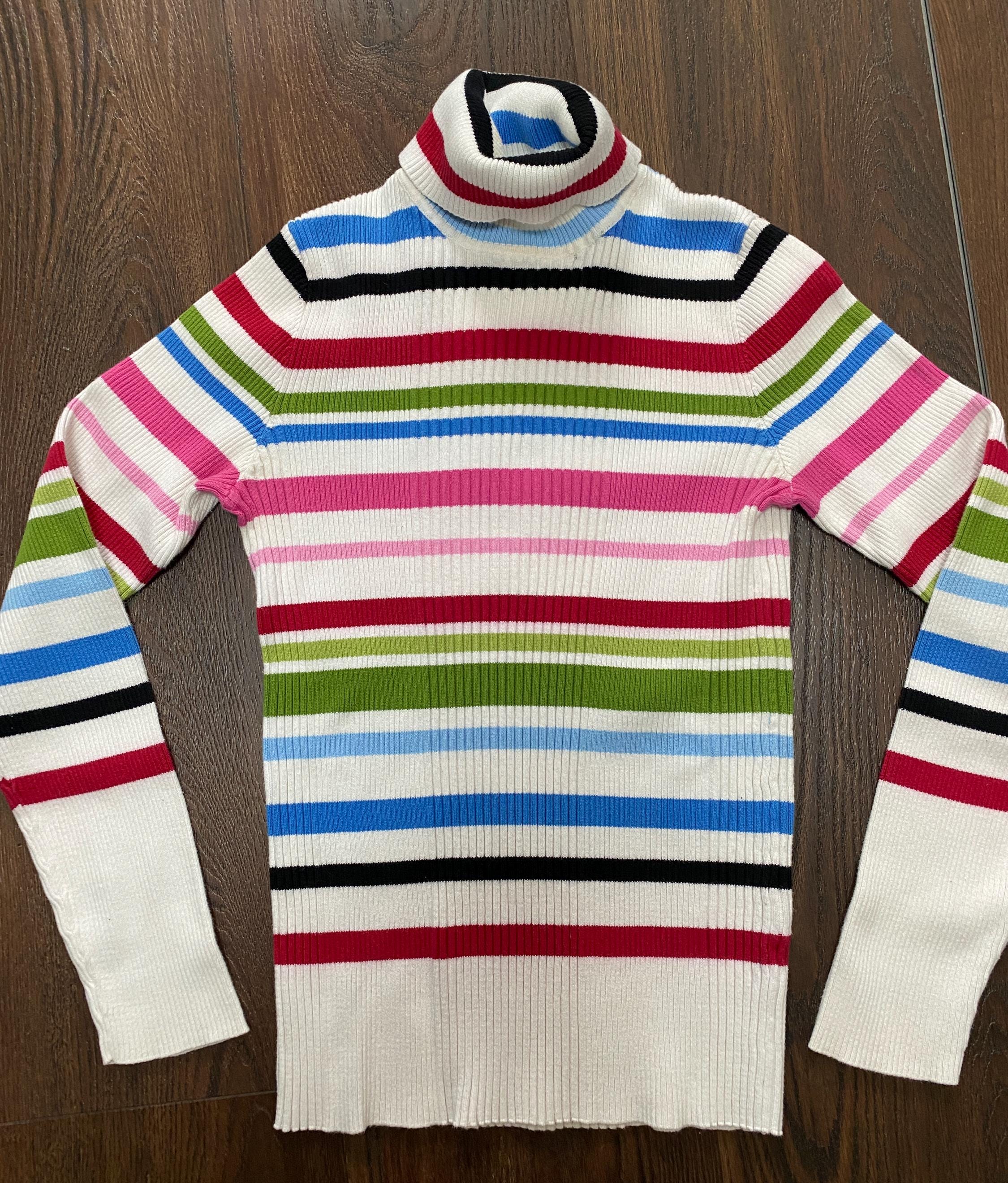 Rainbow Turtleneck - Etsy