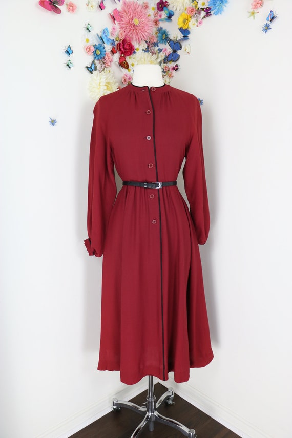 Vintage 80s Does 40s Secretary Dress - ALBERT NIPO