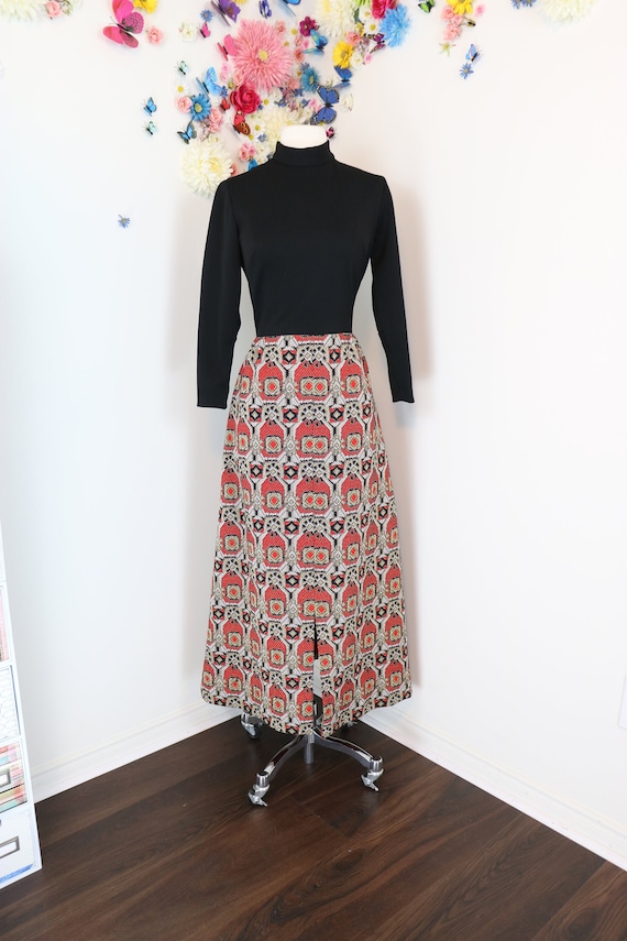70s Vintage Lurex Hostess Dress - Medium - CHARM -