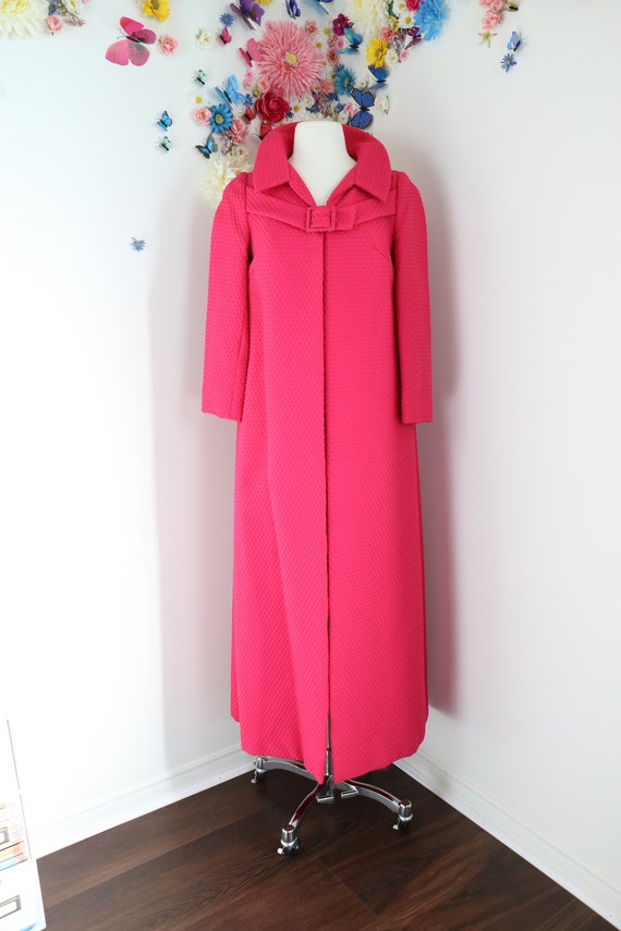 Vintage 60s Pink Opera Coat -  1960s Swing Trapeze