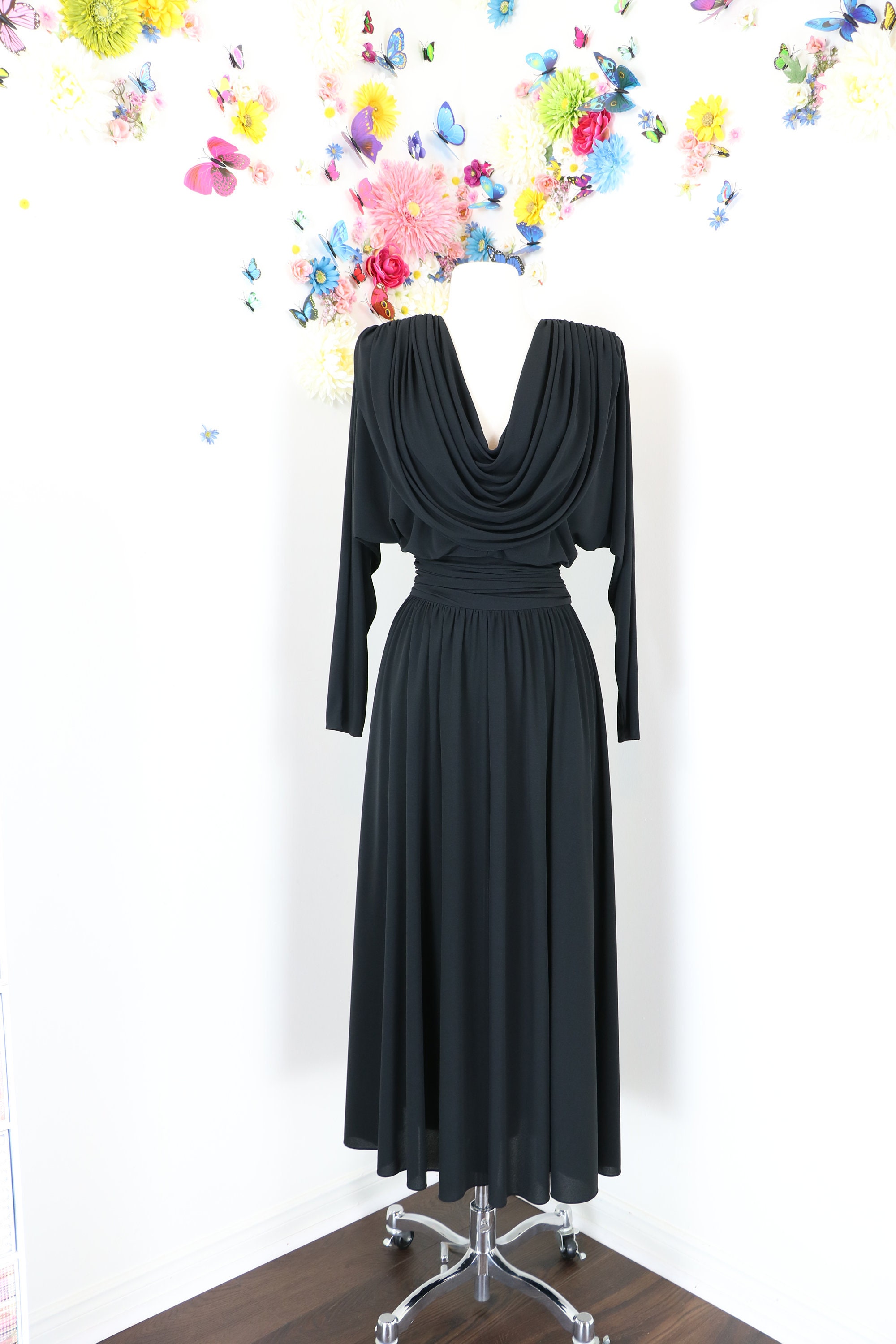 asos black ribbed dress