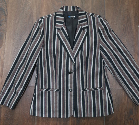 Vintage 70s 80s Striped Blazer - PANTHER by Pant-… - image 3