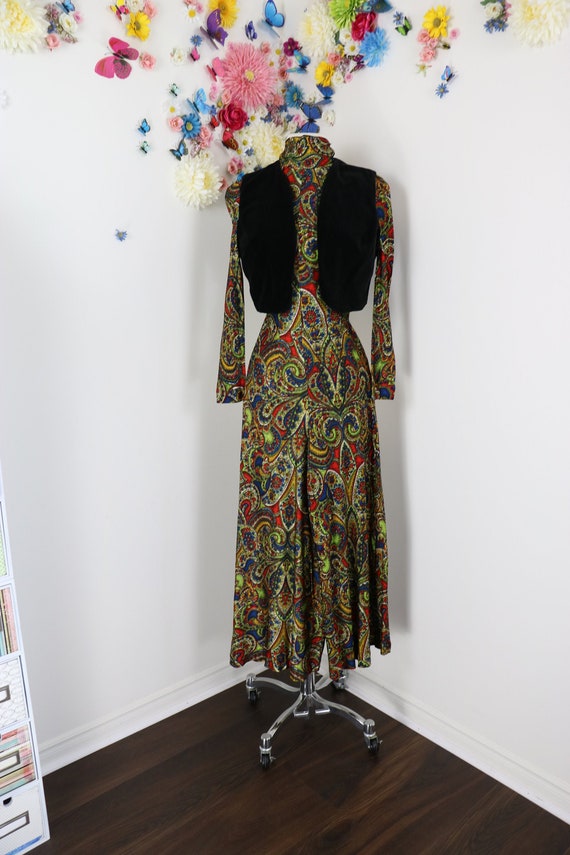 Vintage 60s 70s Psychedelic Palazzo Jumpsuit With
