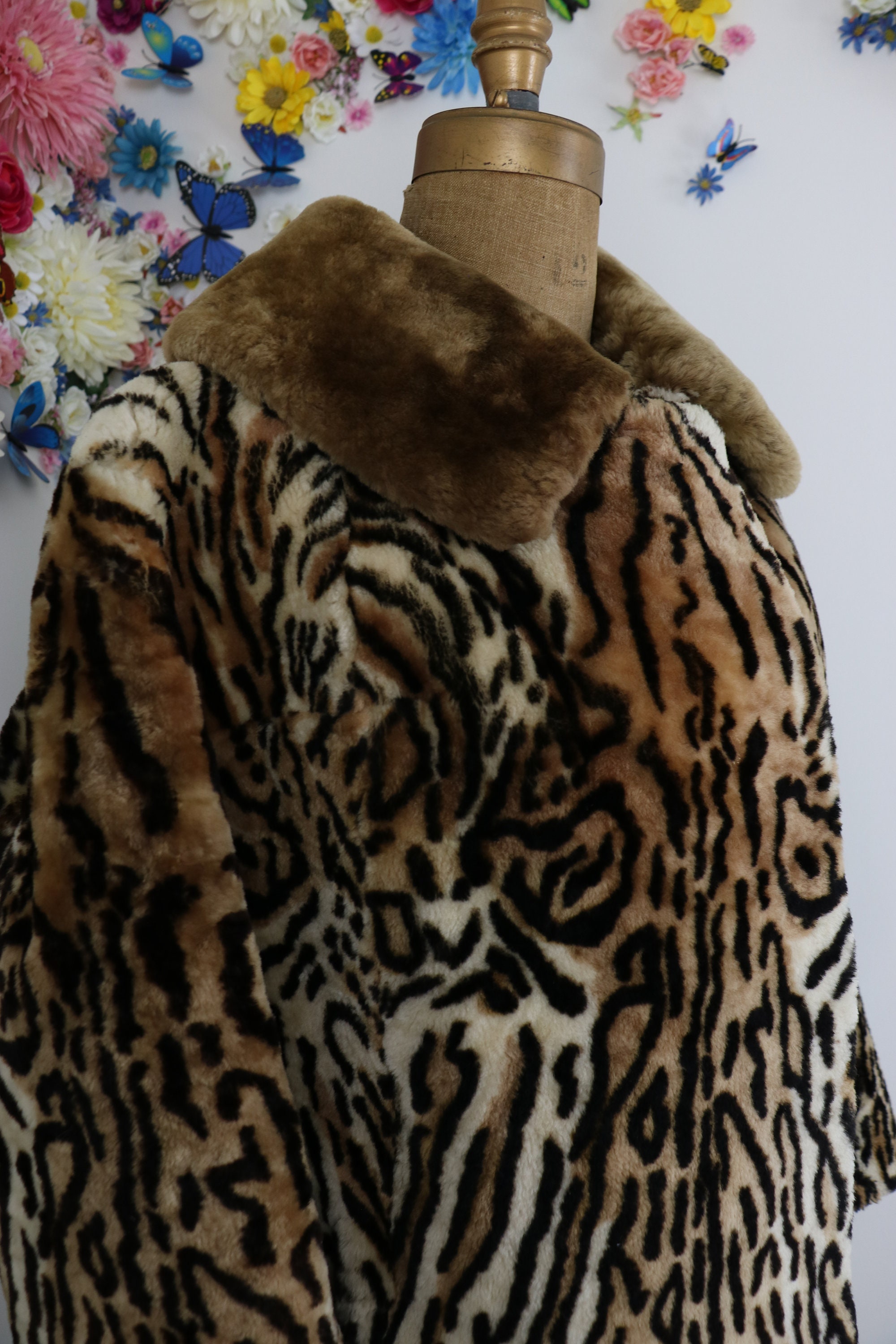 Rare Faux Fur Tiger Animal Print Winter Coat 1960s Warm - Etsy
