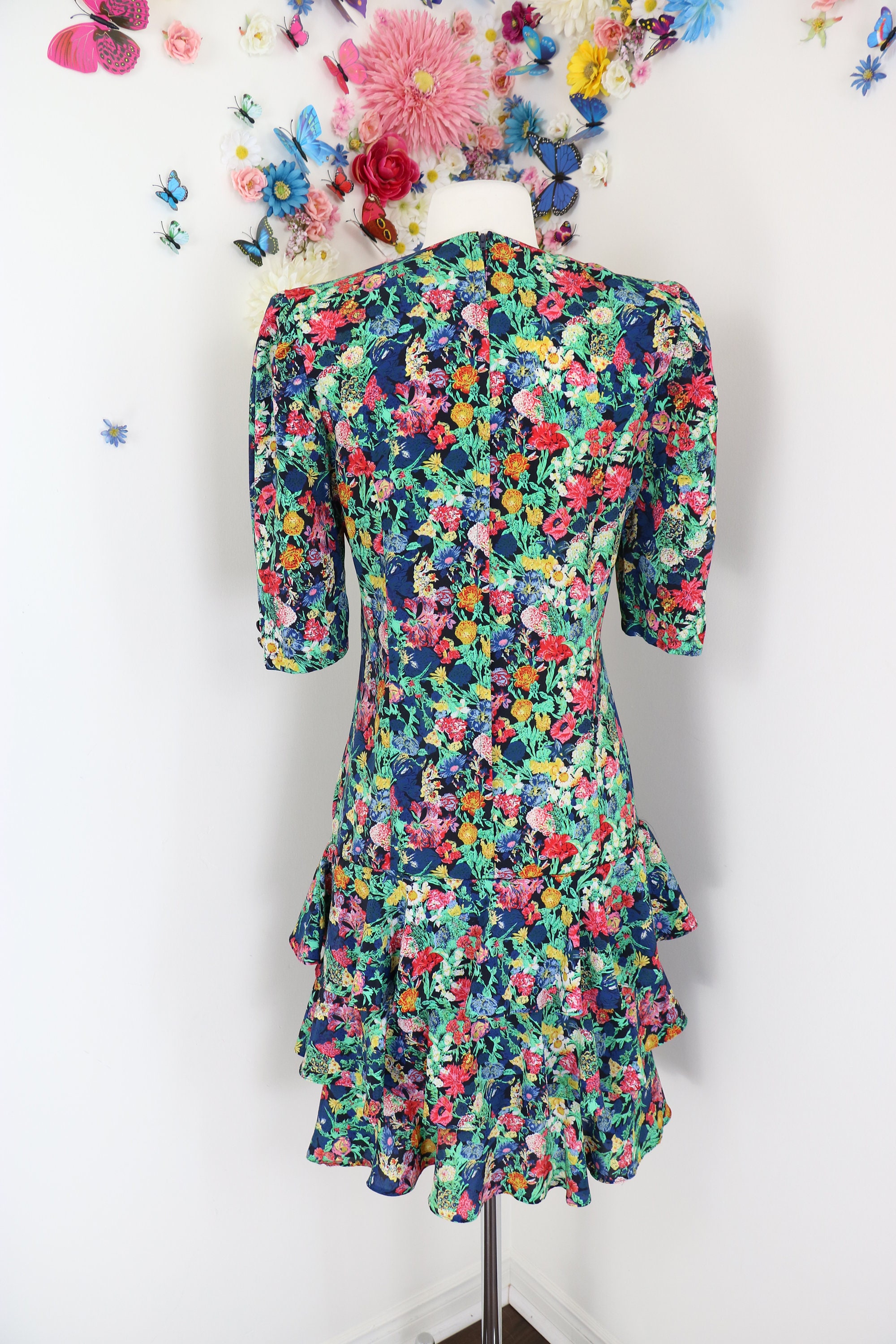 Vintage 80s Does 30s Floral Day Dress CLOCK HOUSE Drop - Etsy Canada
