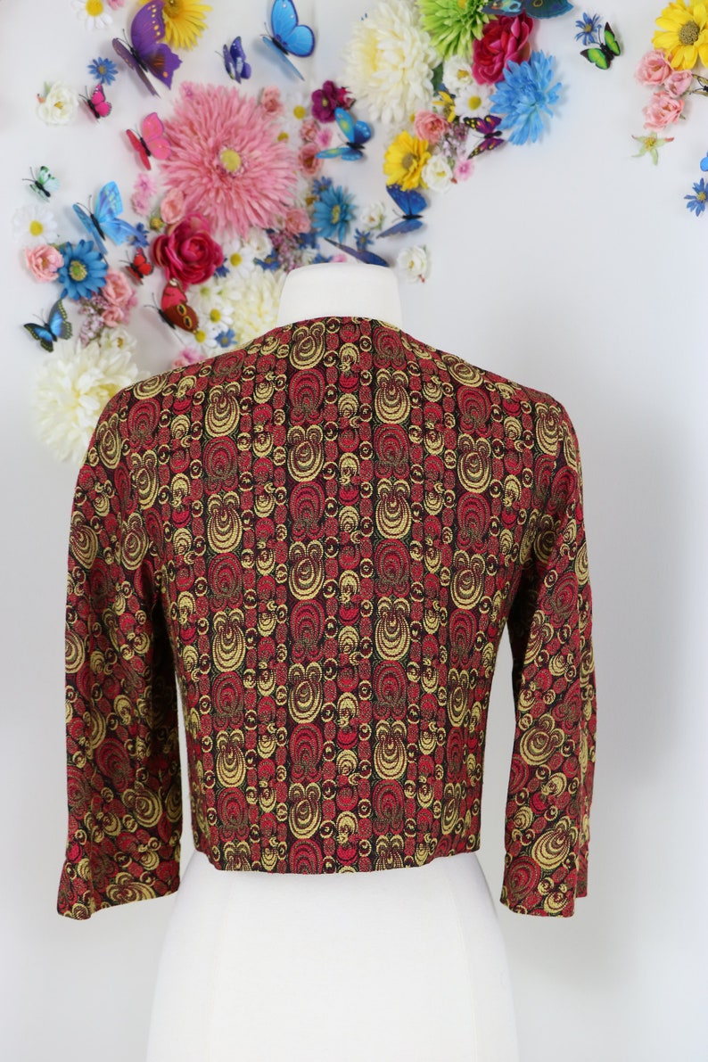 1980s Chinese Asian Jacket Cropped 3/4 Sleeve Frog Clasp - Etsy