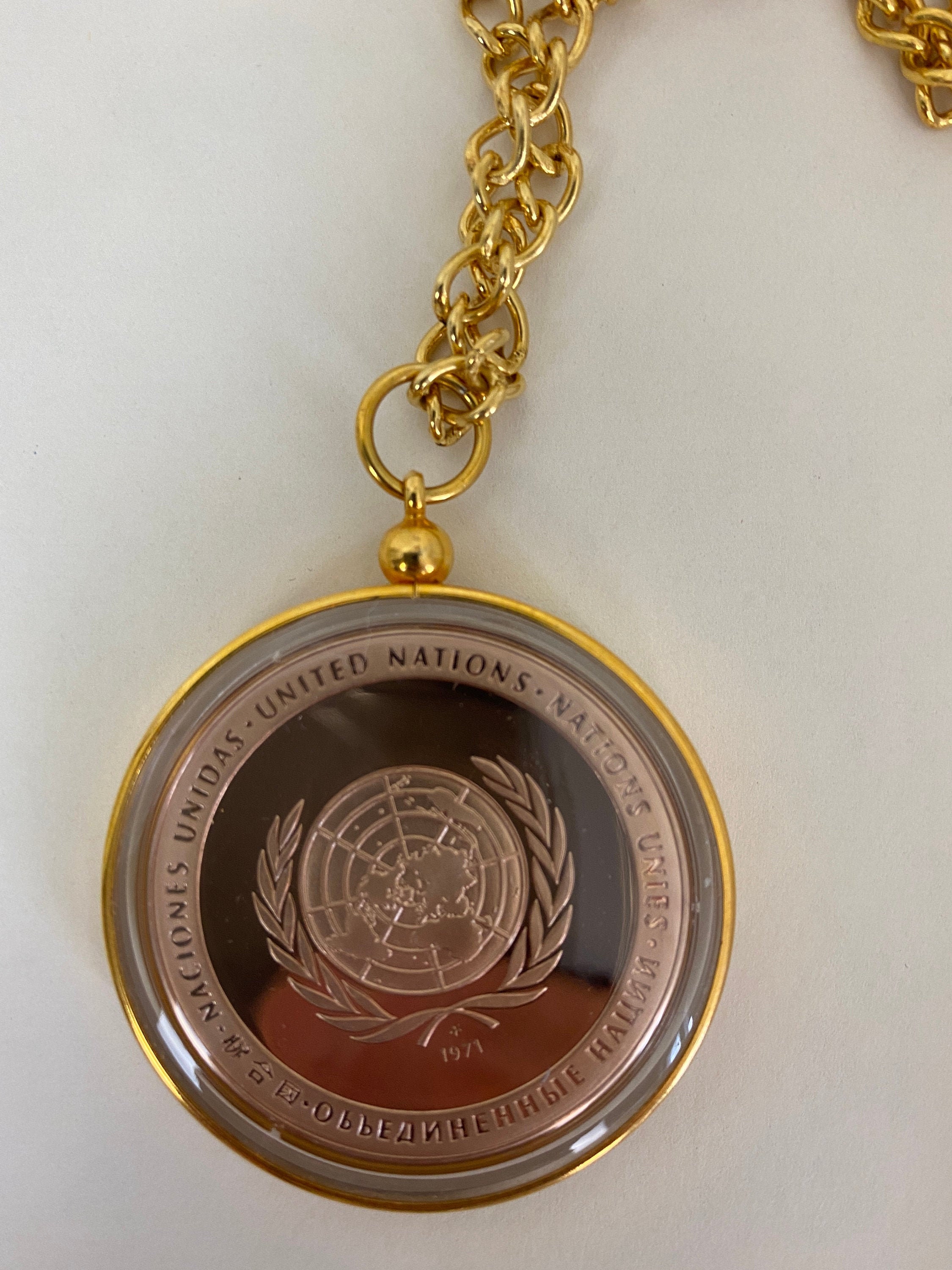 コレクション 1971 United Nations Peace Medal 1971 FRANKLIN MINT STERLING SILVER UNITED NATIONS PEACE
