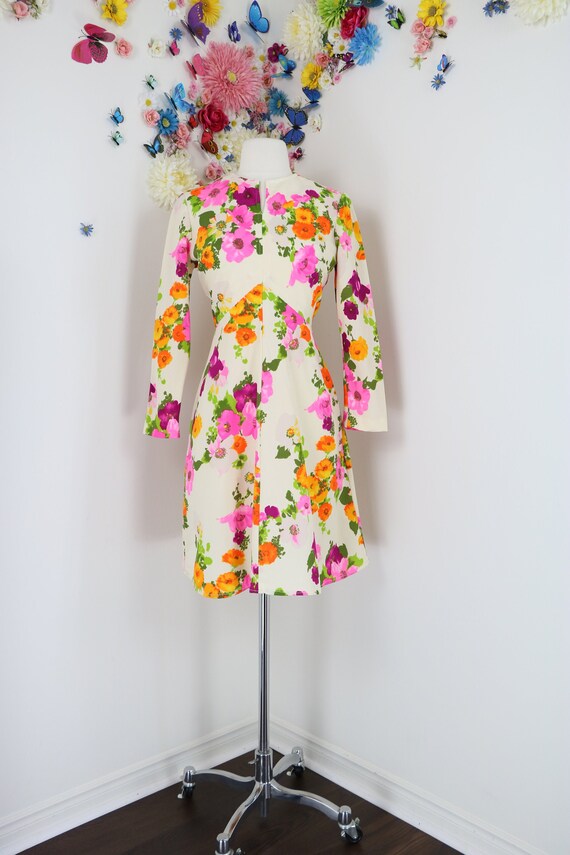 1960s 1970s Vintage Mini Skater Dress - 60s 70s Mi