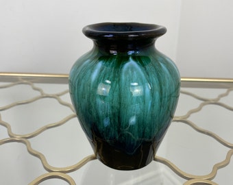 Blue Mountain Pottery Small 4" Vase - Mid Century Home Decor - Collectable Canadian Drip Glaze BMP Ceramic Vase