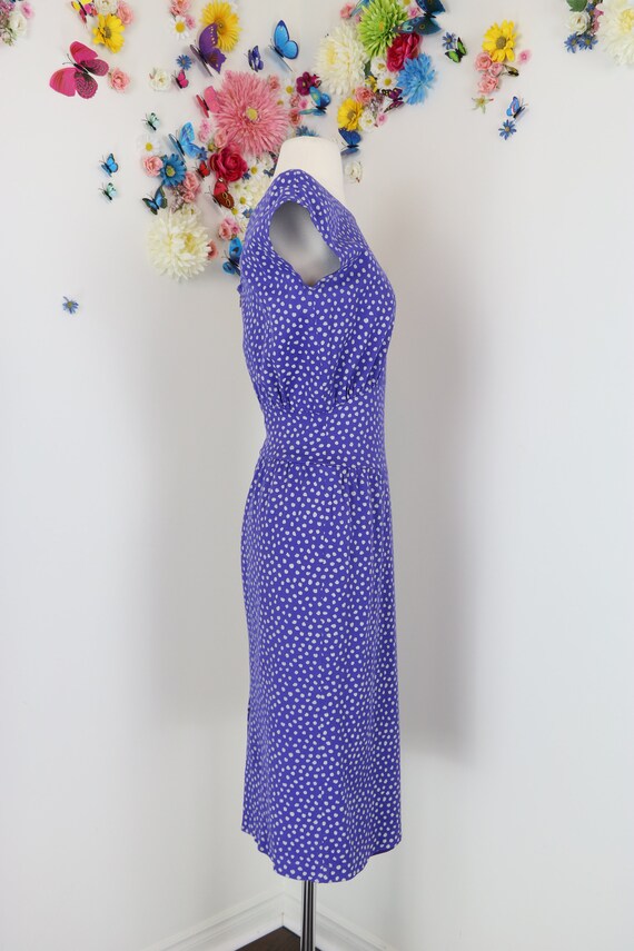 1980s Does 50s Vintage Polka Dot Wiggle Dress - B… - image 7