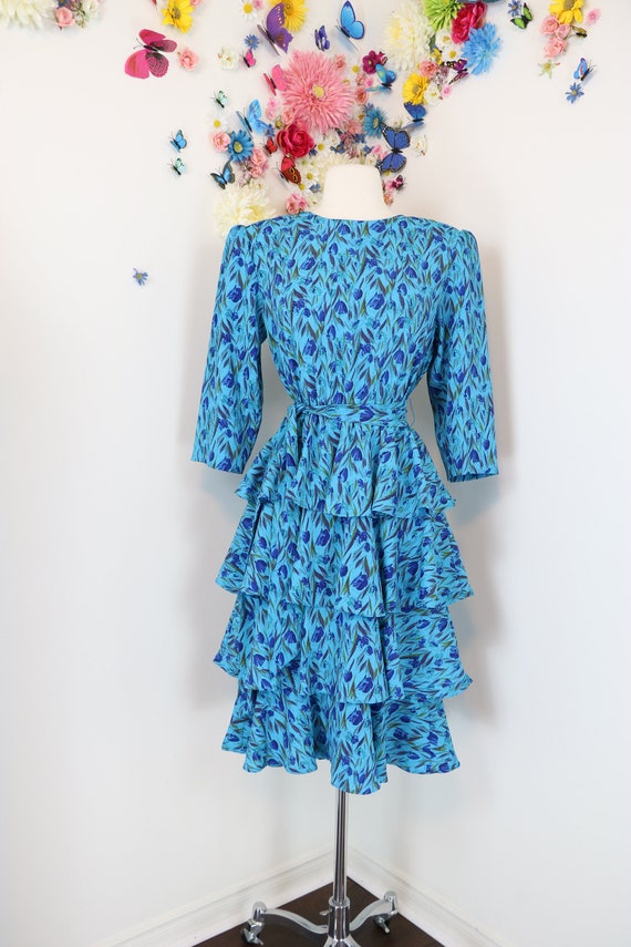 1980s Dress - Vintage Floral Tiered Dress - ORITE… - image 4