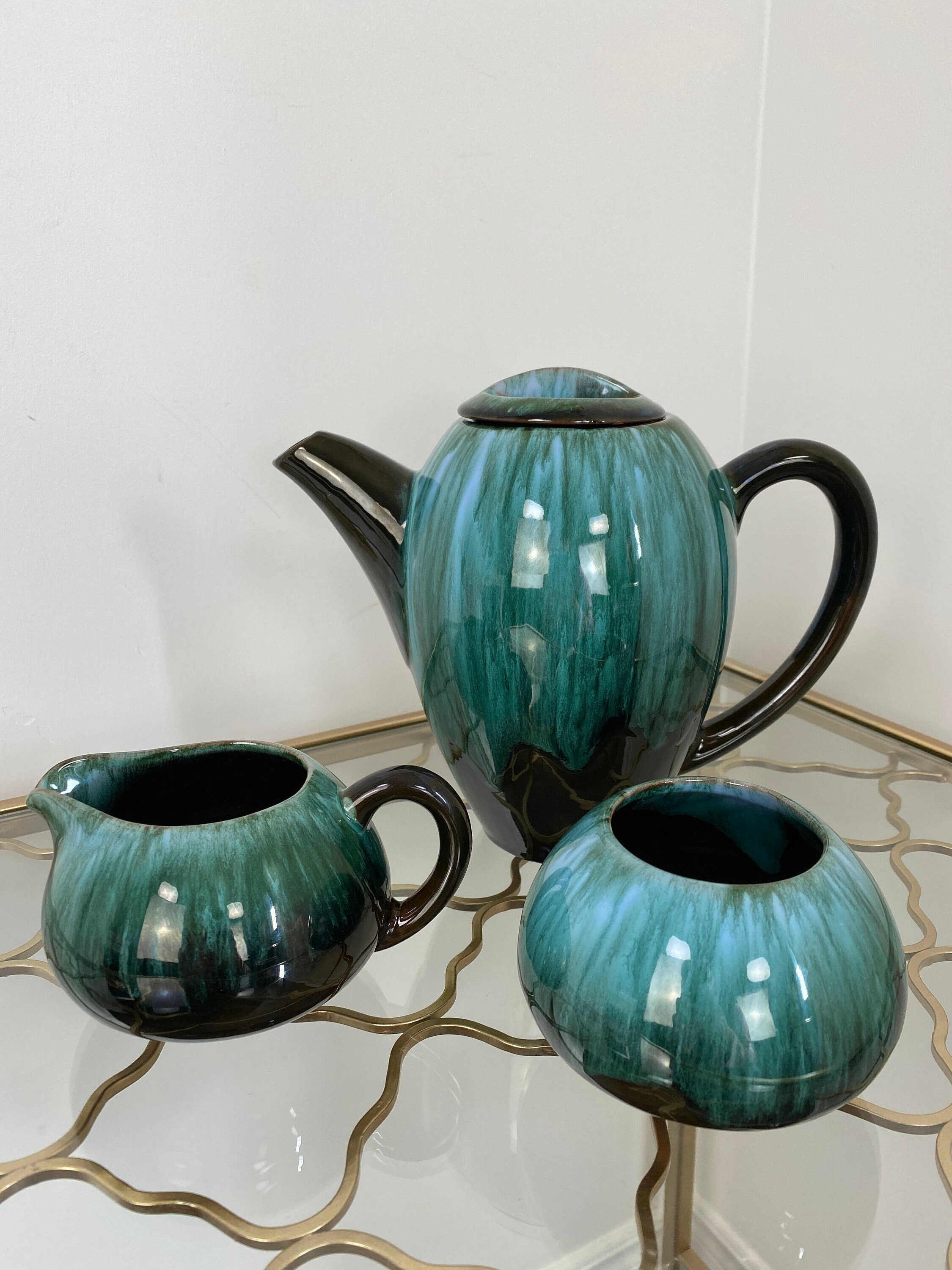 Blue Mountain Pottery Tea Coffee Set 
