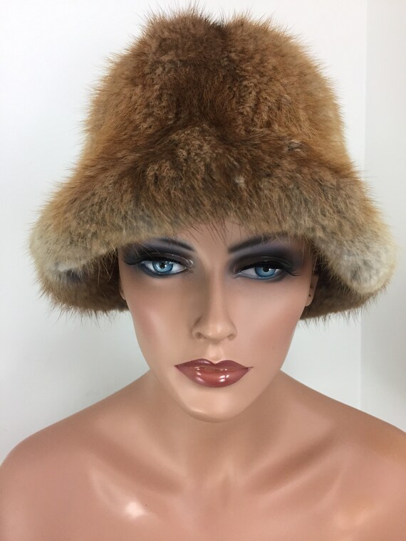 Vintage 60s 70s Fur Bucket Hat - TANNERY ROW - Wa… - image 1