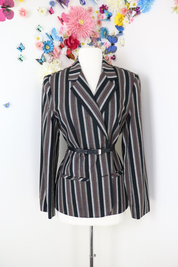 Vintage 70s 80s Striped Blazer - PANTHER by Pant-… - image 2