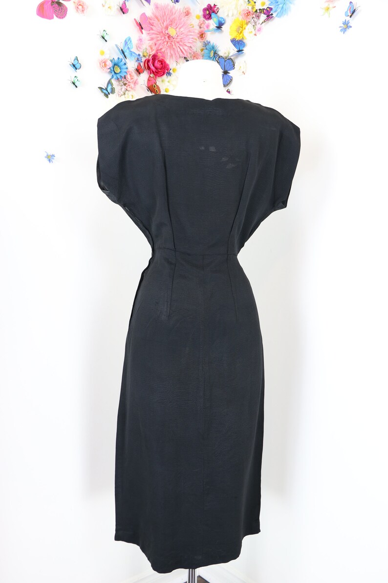 Vintage 1930s 40s Little Black Dress LBD Beaded Floral | Etsy
