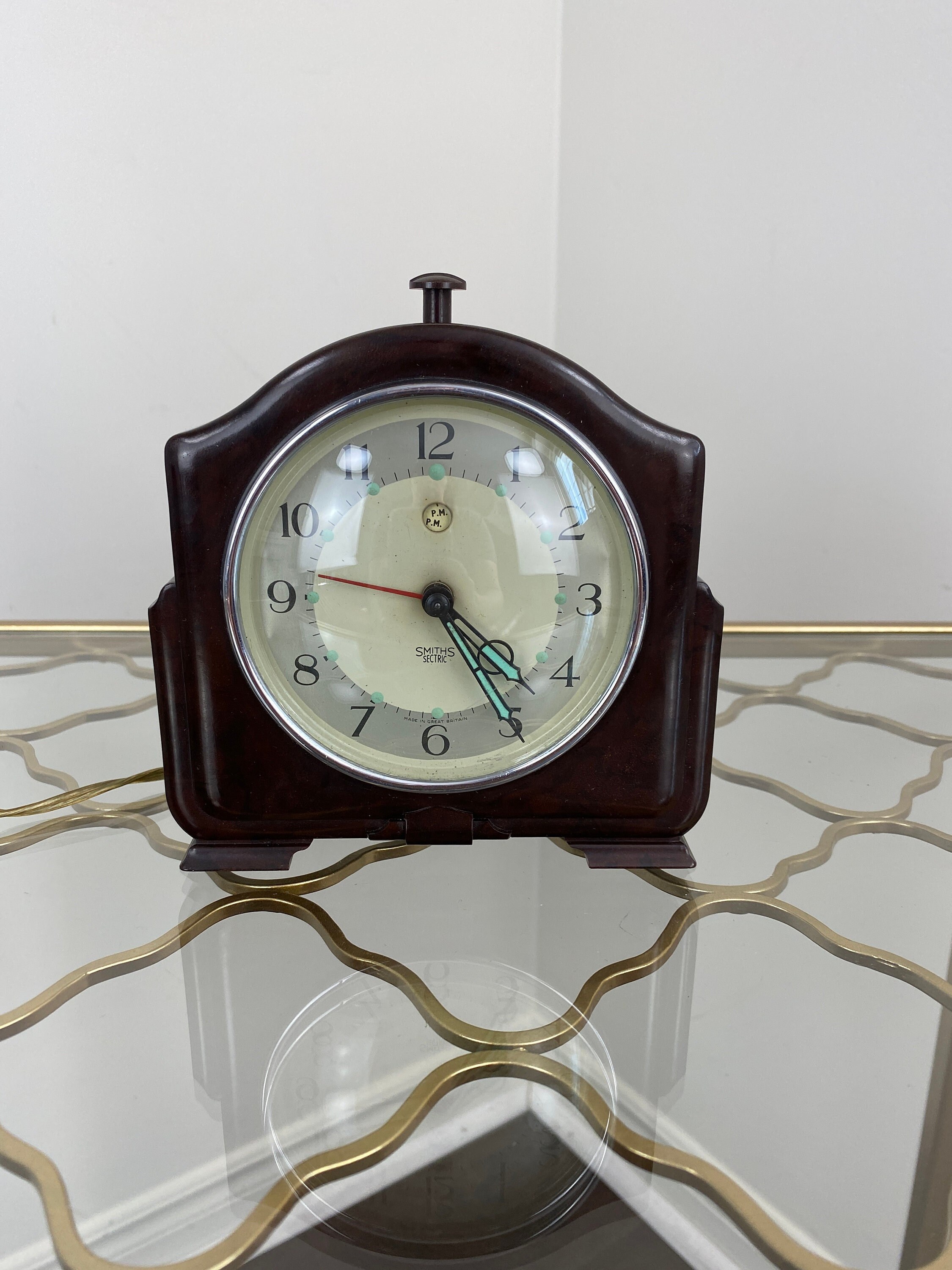 MCM Alarm Clock SMITHS SECTRIC Electric Bedroom Clock Etsy