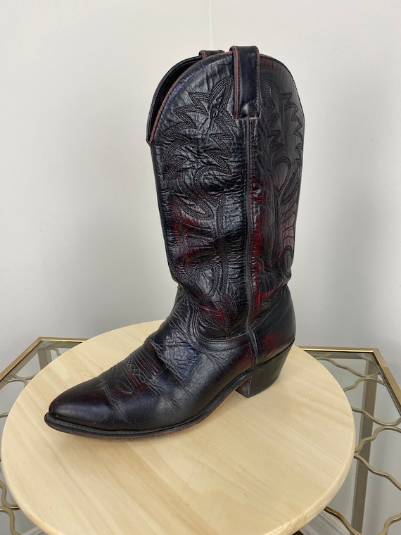 80s LAREDO Cowboy Boots - Vintage 1980s Burgundy A