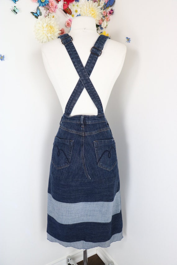 90s MAVI Denim Overall Skirt - Vintage 1990s Jean 