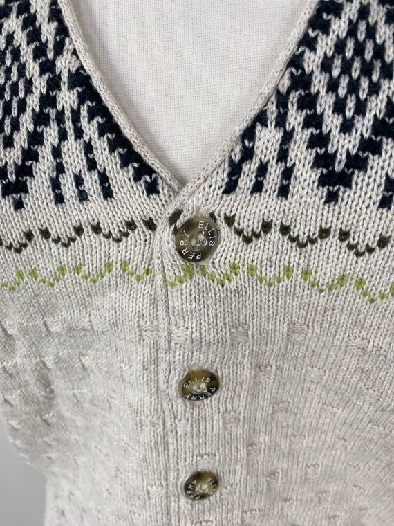 90s Fair Isle Knit Sweater Vest Waistcoat - Vinta… - image 9
