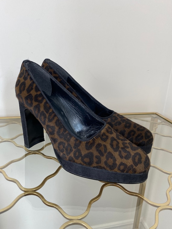 Platform cheetah heels hot sale