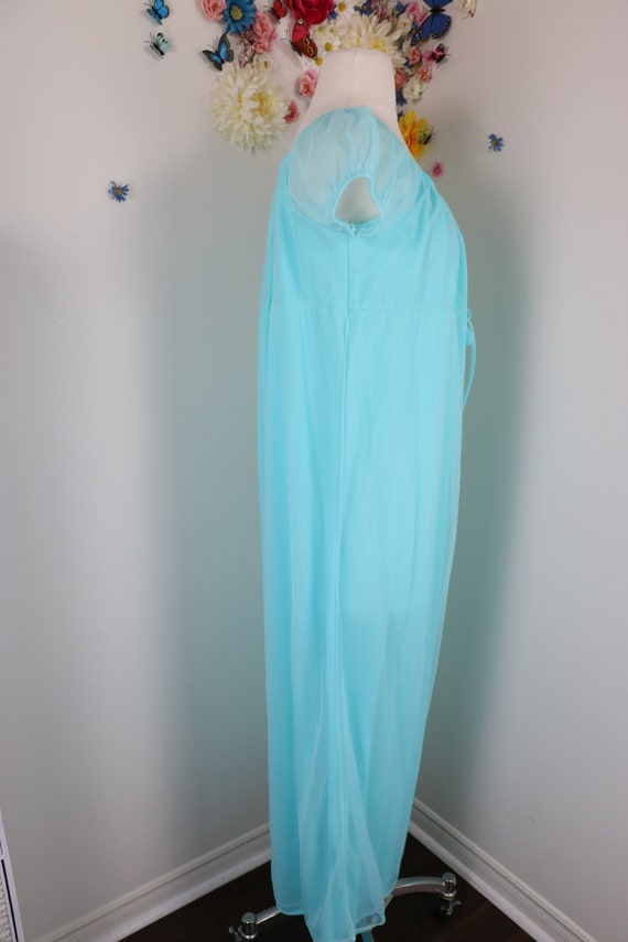 Vintage 1960s HAMILTON Empire Waist Nightgown Lin… - image 4