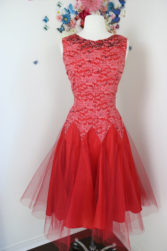 1950s Evening Party Cocktail Dress - Prom Ballroo… - image 2