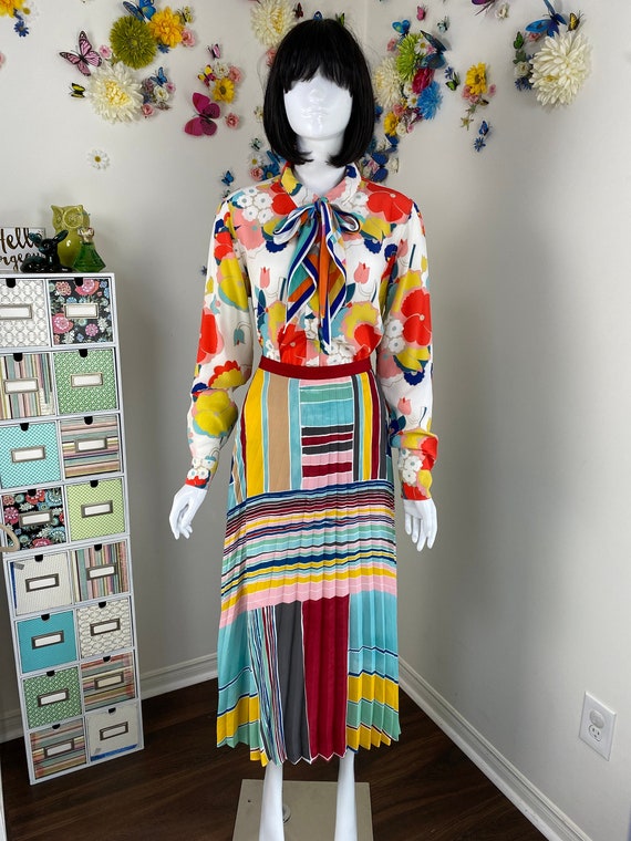 Striped skirt top multi xl