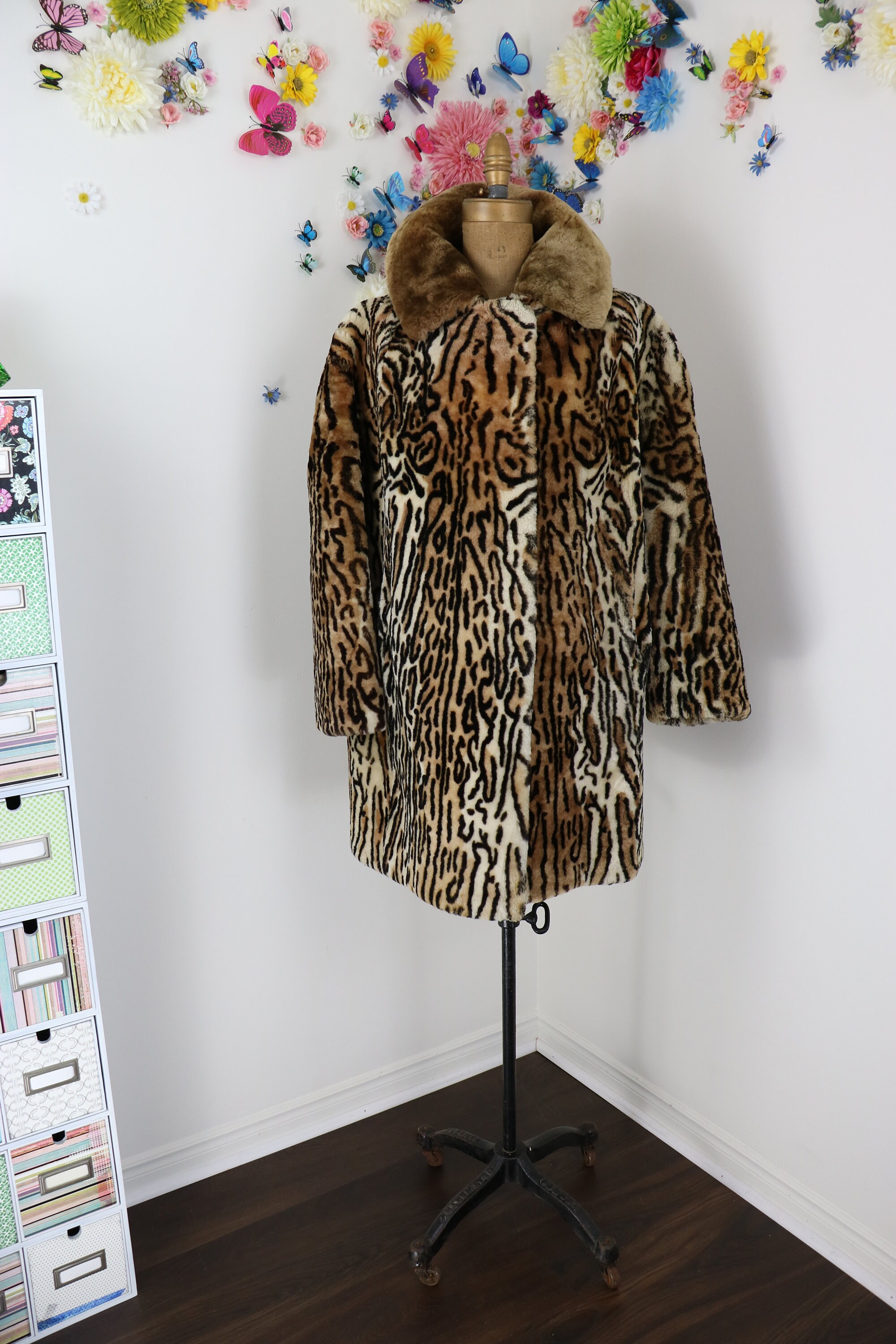 Rare Faux Fur Tiger Animal Print Winter Coat 1960s Warm - Etsy