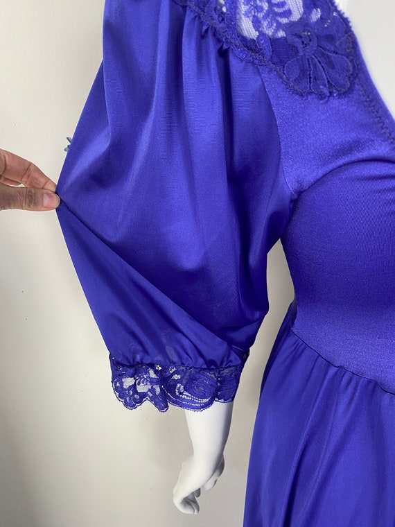 OLGA Purple Lace Nightgown Lingerie Negligee - Vi… - image 7
