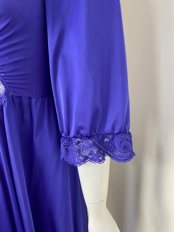 OLGA Purple Lace Nightgown Lingerie Negligee - Vi… - image 10