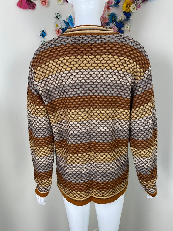 Vintage 70s Grandpa Sweater Cardigan - Vintage 19… - image 7