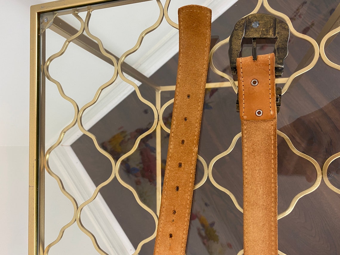 Unique African Safari Elephant Leather Belt S/M 27 Etsy