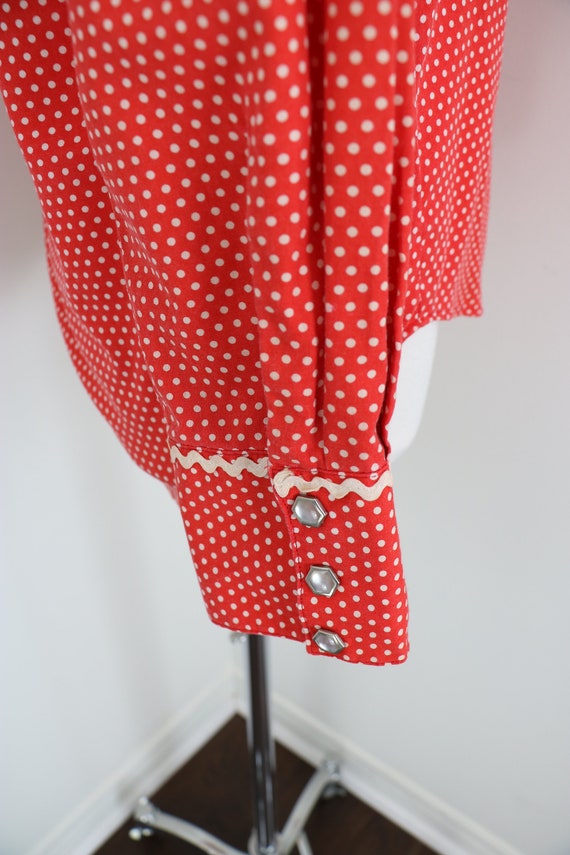 Vintage 50s 60s Polka Dot Rockabilly Country West… - image 5