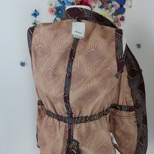 Vintage Vest ANTHROPOLOGIE ELEVENSES Safari Vest Jacket Tribal Print Fall Vest Jacket Businesscore Boho Vest - Small image 10