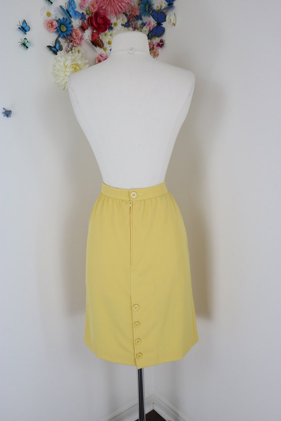 Vintage Yellow VALENTINO Pencil Skirt - Designer 8