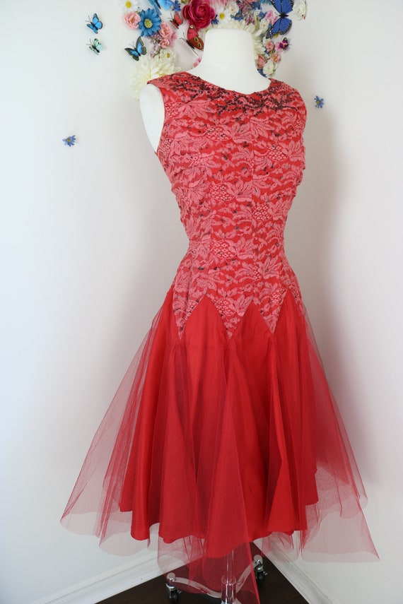 1950s Evening Party Cocktail Dress - Prom Ballroo… - image 3