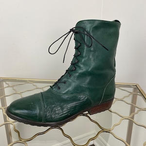 Passage Lace Up Boots - Emerald / 8.5