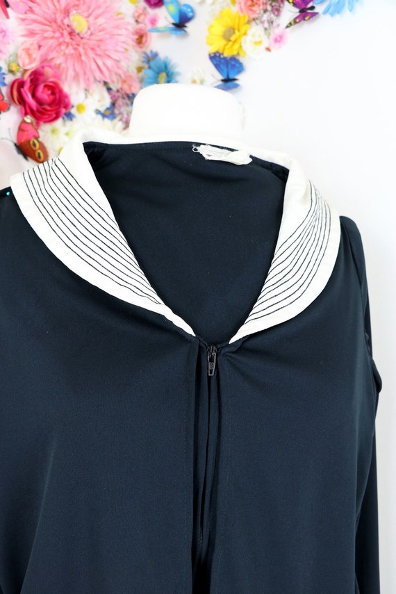 1950s 60s Vintage Sailor Jumpsuit Romper Playsuit… - image 4