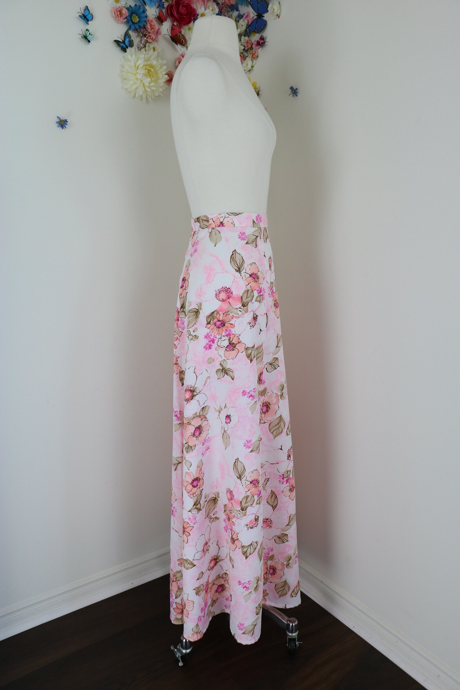 70s Floral Vera Maxi Skirt