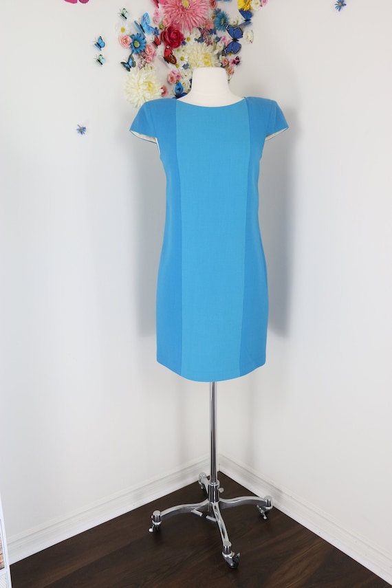 Mod color top block dress