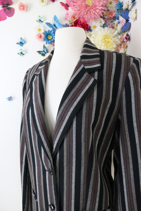 Vintage 70s 80s Striped Blazer - PANTHER by Pant-… - image 4