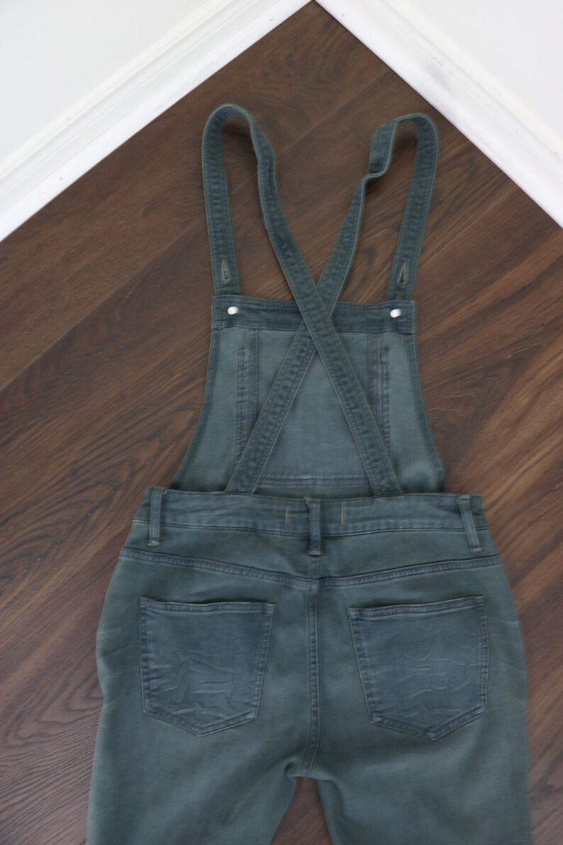 FREE PEOPLE Denimoveraller Y2K-jeans Khakifärgade overaller Farm Country Western Hipster Hippie Casual Vardagsjeans - Liten bild 5